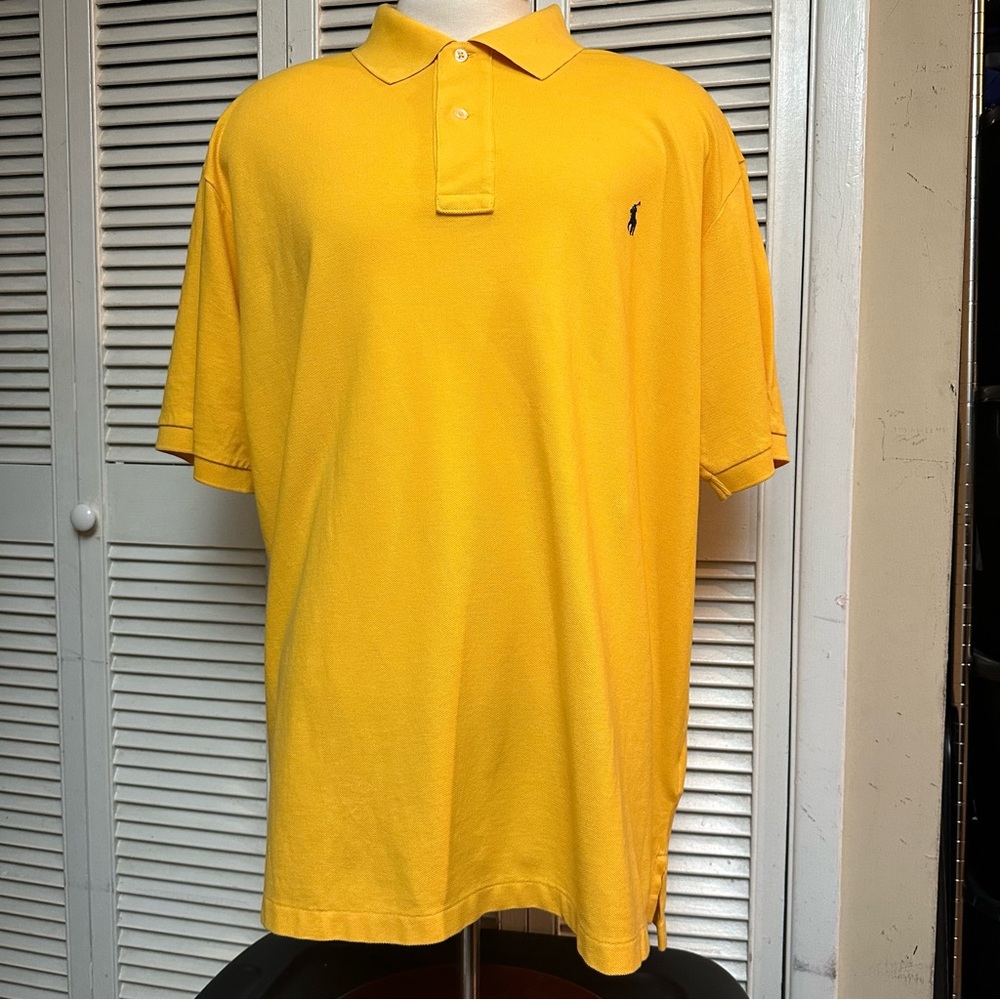 POLO RALPH LAUREN  Size 2XBig  Yellow MESH POLO